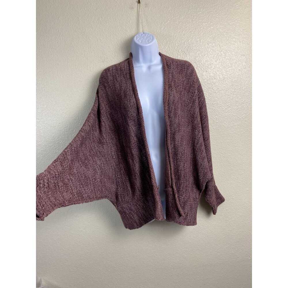 Free People Womens Open Front Knit Cardigan Sweater Medium Dolman Sleeve